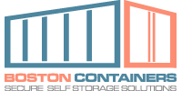 Logo containing an image of a container from Boston Containers